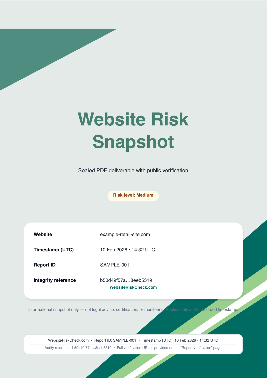 Sample report preview